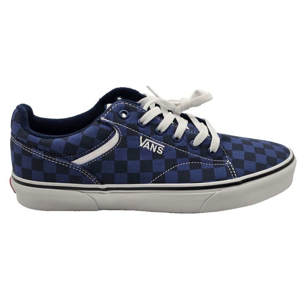 Vans Seldan Mens 10.5 Tonal Check Dress Blues Checkerboard Sneakers VN000CSSLKZ